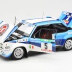 Fiat 131 Abarth #5 Team Fiat Works Rally Portugal 1980 Kyosho 1:18 08376A Pressofusione - image 2 of 8