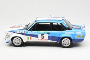 Fiat 131 Abarth #5 Team Fiat Works Rally Portugal 1980 Kyosho 1:18 08376A Pressofusione — immagine 4 di 8