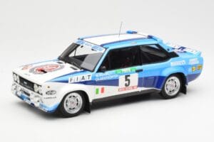 Fiat 131 Abarth #5 Team Fiat Works Rally Portugal 1980 Kyosho 1:18 08376A Pressofusione
