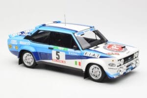 Fiat 131 Abarth #5 Team Fiat Works Rally Portugal 1980 Kyosho 1:18 08376A Pressofusione — immagine 6 di 8