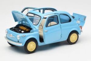 Fiat Nuova 500 Celeste Blu Kyosho 1:18 08966LB Pressofusione — immagine 2 di 8