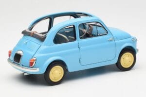 Fiat Nuova 500 Celeste Blu Kyosho 1:18 08966LB Pressofusione — immagine 3 di 8