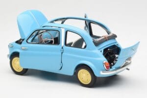 Fiat Nuova 500 Celeste Blu Kyosho 1:18 08966LB Pressofusione — immagine 5 di 8
