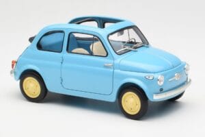 Fiat Nuova 500 Celeste Blu Kyosho 1:18 08966LB Pressofusione — immagine 6 di 8