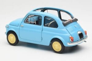 Fiat Nuova 500 Celeste Blu Kyosho 1:18 08966LB Pressofusione — immagine 7 di 8