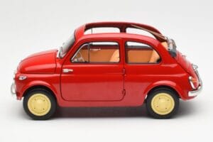 Fiat Nuova 500 Coral Rosso Kyosho 1:18 08966R Pressofusione — immagine 4 di 8