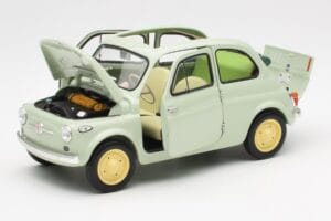 Fiat Nuova 500 Clear Verde Kyosho 1:18 08966LG Pressofusione — immagine 2 di 8