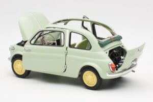 Fiat Nuova 500 Clear Verde Kyosho 1:18 08966LG Pressofusione — immagine 5 di 8