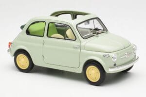 Fiat Nuova 500 Clear Verde Kyosho 1:18 08966LG Pressofusione — immagine 6 di 8