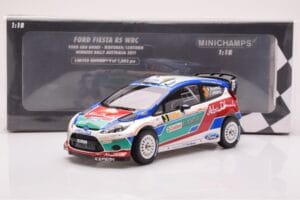 Ford Fiesta RS WRC Ford Abu Dhabi #3 M. Hirvonen / J. Lehtinen Winner Rally Australia 2011 Minichamps 1:18 151110803 Pressofu — immagine 6 di 6