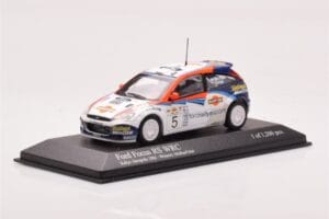 Ford Focus RS WRC #5 C. McRae / N. Grist Rally Acropolis Winner 2002 Minichamps 1:43 430028905 Pressofusione — immagine 2 di 4