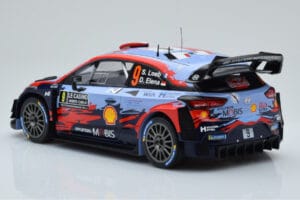 Hyundai i20 Coupe WRC #9 S. Loeb / I. Galmiche Rally Monte Carlo 2020 IXO 1:18 18RMC067B Pressofusione — immagine 5 di 6