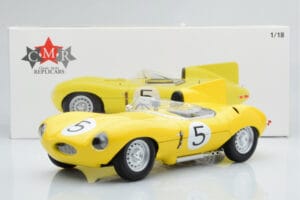 Jaguar D-Type #5 Ecurie Nationale Belge 24 Hours of Le Mans 1956 CMR 1:18 CMR143 Pressofusione — immagine 6 di 6