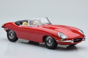 Jaguar E-Type Series 1 Roadster Rosso KK-Scale 1:18 KKDC180482 Pressofusione — immagine 4 di 6