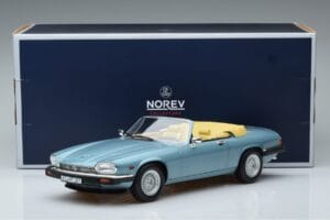 Jaguar XJS V12 Cabriolet Azzurro Metallizzato Norev 1:18 182635 Pressofusione — immagine 6 di 6