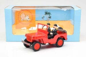 Jeep Willys Tintin 2 Figure UT Models 1:18 180150000 Pressofusione — immagine 6 di 6