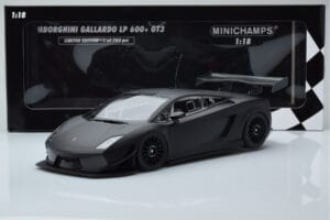 Lamborghini Gallardo LP600+ GT3 Nero Opaco Minichamps 1:18 151111100 Pressofusione — immagine 6 di 6