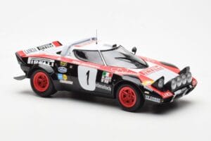 Lancia Stratos HF #1 Lancia Pirelli W. Rohrl / C. Geistdorfer Winners Dynabit Saarland Rallye 1978 Minichamps 1:18 155781701  — immagine 4 di 6