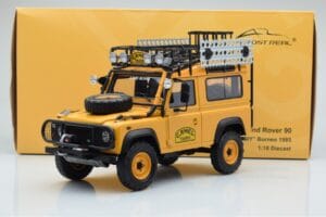 Land Rover Defender 90 Camel Trophy Borneo 1985 Almost Real 1:18 810213 Pressofusione — immagine 8 di 8