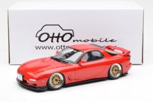 Mazda RX-7 FD Khyzyl Saleem Rosso Otto 1:18 OT1062 Resina — immagine 6 di 6