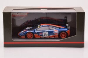 McLaren F1 GTR #33 Gulf Racing R. Bellm / M. Weaver / J-J. Lehto 24 Hours of Le Mans 1996 Minichamps 1:43 530164333 Pressofus — immagine 4 di 4