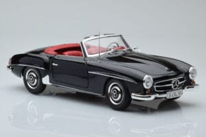 Mercedes 190 SL W121 Cabriolet Nero Minichamps 1:18 100037030 Pressofusione — immagine 5 di 8