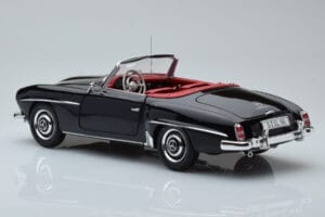 Mercedes 190 SL W121 Cabriolet Nero Minichamps 1:18 100037030 Pressofusione — immagine 6 di 8