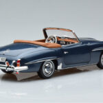 Mercedes 190 SL W121 Roadster Blu Norev 1:18 - image 3 of 8