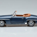 Mercedes 190 SL W121 Roadster Blu Norev 1:18 - image 5 of 8