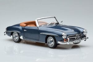 Mercedes 190 SL W121 Roadster Blu Norev 1:18 B66040625 Pressofusione — immagine 6 di 8