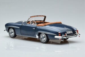 Mercedes 190 SL W121 Roadster Blu Norev 1:18 B66040625 Pressofusione — immagine 7 di 8
