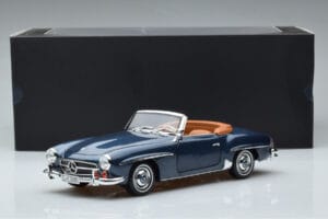 Mercedes 190 SL W121 Roadster Blu Norev 1:18 B66040625 Pressofusione — immagine 8 di 8