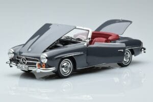 Mercedes 190 SL W121 Roadster Grigio Norev 1:18 183402 Pressofusione — immagine 2 di 8