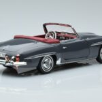 Mercedes 190 SL W121 Roadster Grigio Norev 1:18 183402 Pressofusione - image 3 of 8