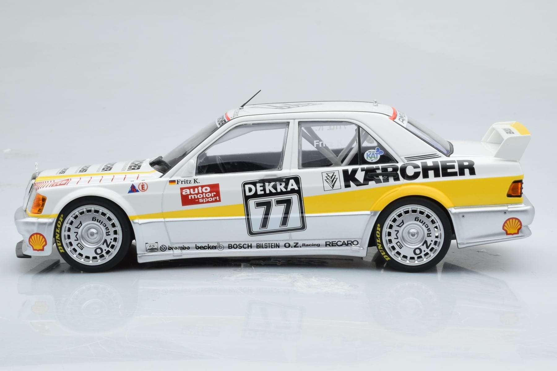 Mercedes 190E 2.5-16 W201 EVO 1 Karcher #77 F. Kreutzpointer Team AMG-Mercedes DTM 1990 Minichamps 1:18 155903677 Pressofusio — immagine 3 di 6