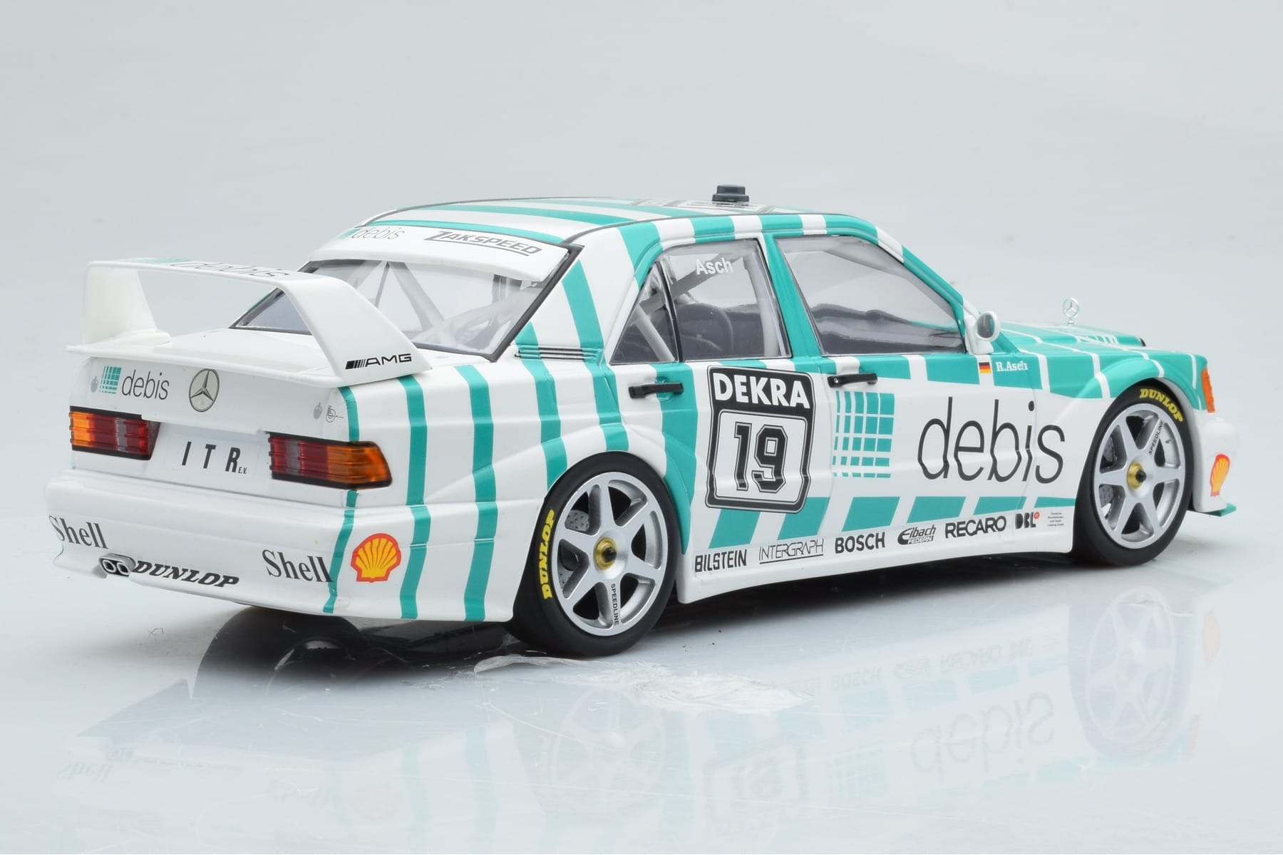 Mercedes 190E 2.5-16 W201 EVO 2 Debis #19 R. Asch Team Zackspeed DTM 1991 Minichamps 1:18 155913619 Pressofusione — immagine 2 di 6