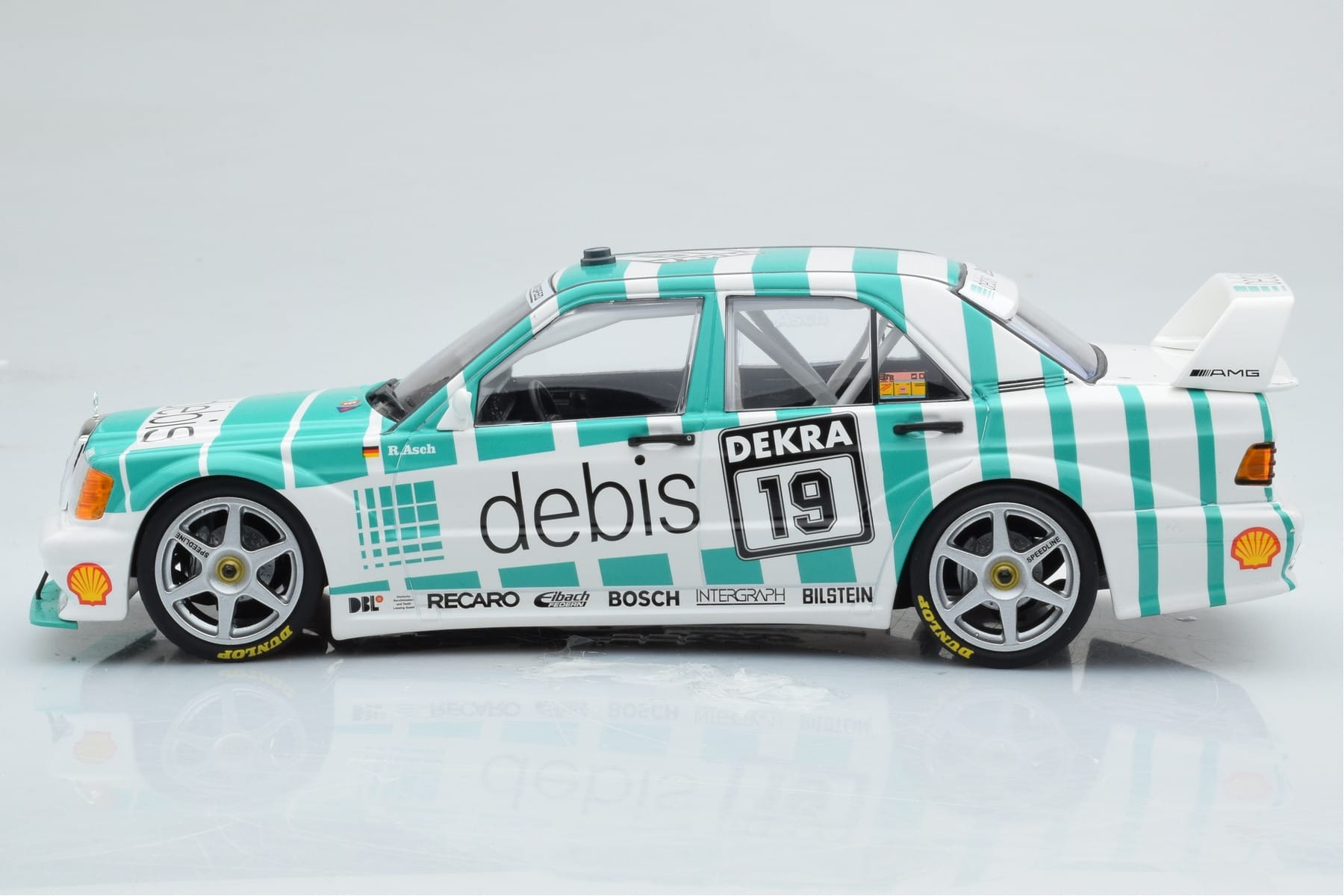 Mercedes 190E 2.5-16 W201 EVO 2 Debis #19 R. Asch Team Zackspeed DTM 1991 Minichamps 1:18 155913619 Pressofusione — immagine 3 di 6