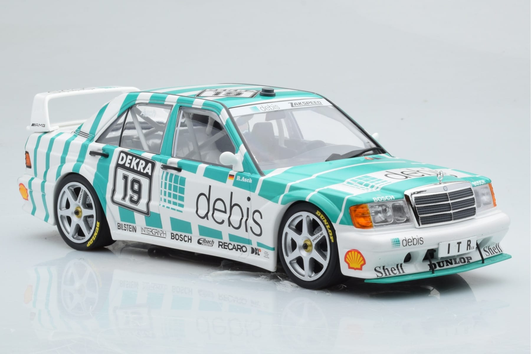 Mercedes 190E 2.5-16 W201 EVO 2 Debis #19 R. Asch Team Zackspeed DTM 1991 Minichamps 1:18 155913619 Pressofusione — immagine 4 di 6