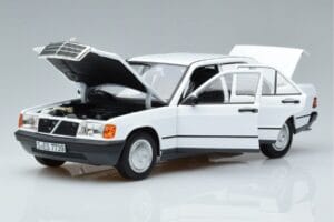 Mercedes 190 E W201 Bianco Norev 1:18 183820 Pressofusione — immagine 2 di 7