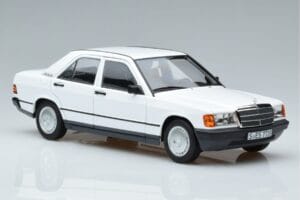Mercedes 190 E W201 Bianco Norev 1:18 183820 Pressofusione — immagine 5 di 7