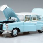 Mercedes 220 S W111 Blu Norev 1:18 183920 Pressofusione - image 2 of 7