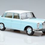 Mercedes 220 S W111 Blu Norev 1:18 183920 Pressofusione - image 5 of 7
