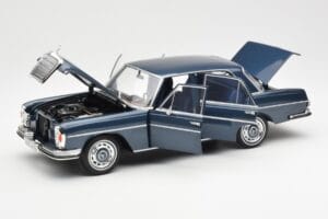 Mercedes 280 SE W108 Blu Scuro Metallizzato Norev 1:18 183534 Pressofusione — immagine 2 di 8