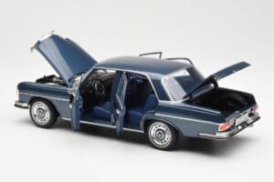 Mercedes 280 SE W108 Blu Scuro Metallizzato Norev 1:18 183534 Pressofusione — immagine 5 di 8