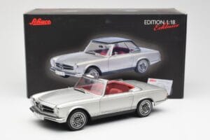 Mercedes 280 SL W113 Pagoda Argento Schuco 1:18 450035000 Pressofusione — immagine 8 di 8