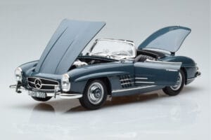 Mercedes 300 SL W198 Roadster Blu Norev 1:18 B66040668 Pressofusione — immagine 2 di 9