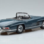 Mercedes 300 SL W198 Roadster Blu Norev 1:18 - image 3 of 9