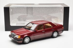 Mercedes 500E W124 Rosso Metallic Edizione Concessionario Norev 1:18 B66040699 Pressofusione — immagine 8 di 8