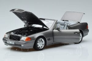 Mercedes 500 SL R129 Grigio Metallizzato Norev 1:18 183715 Pressofusione — immagine 2 di 7