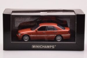 Mercedes C-Class W202 C240 Arancione Metallizzato Minichamps 1:43 430037000 Pressofusione — immagine 4 di 4